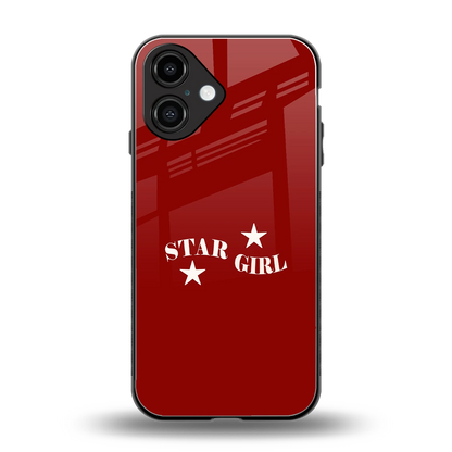 Star Girl back phone cover | glass case for iphone 16