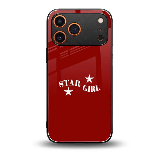 Star Girl back phone cover | glass case for iphone 17 pro max