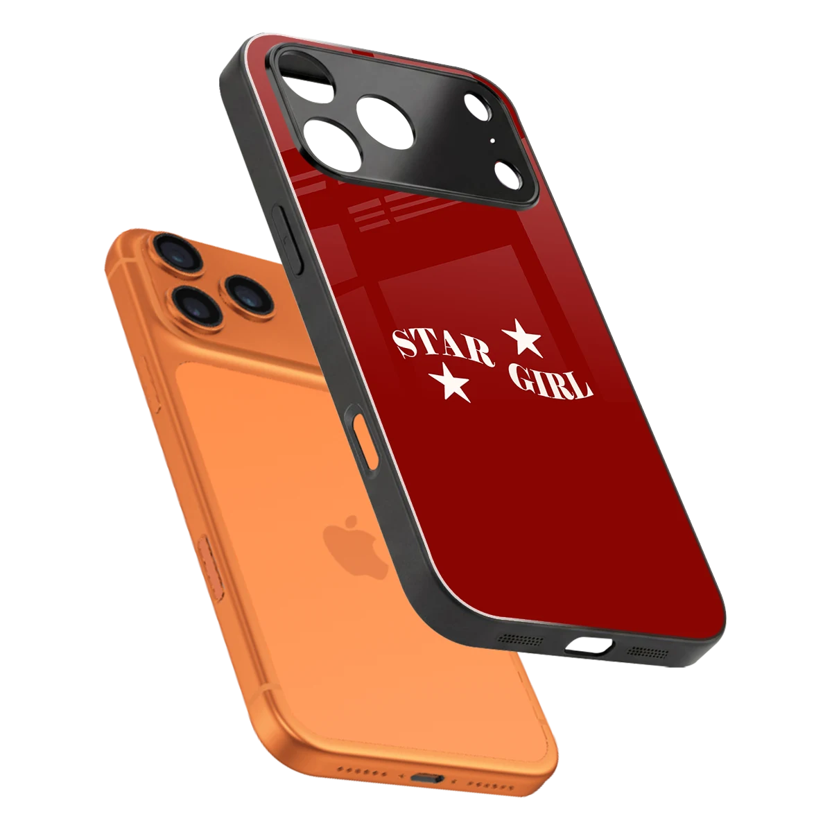 Star Girl sleek iphone 17 pro max cover with tempered glass back and TPU edges