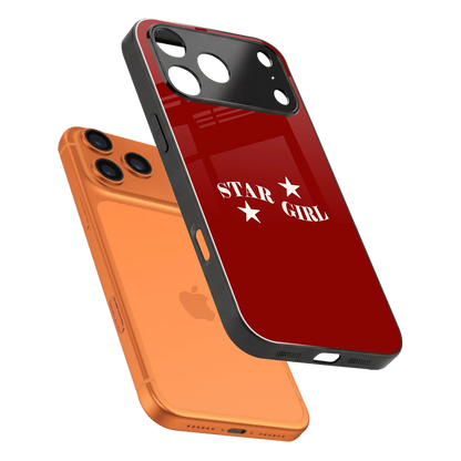 Star Girl sleek iphone 17 pro max cover with tempered glass back and TPU edges