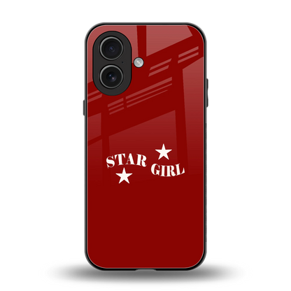 Star Girl back phone cover | glass case for iphone 17