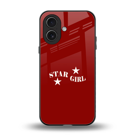 Star Girl back phone cover | glass case for iphone 17