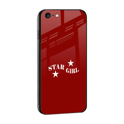 Star Girl sleek iphone 6 cover with tempered glass back and TPU edges