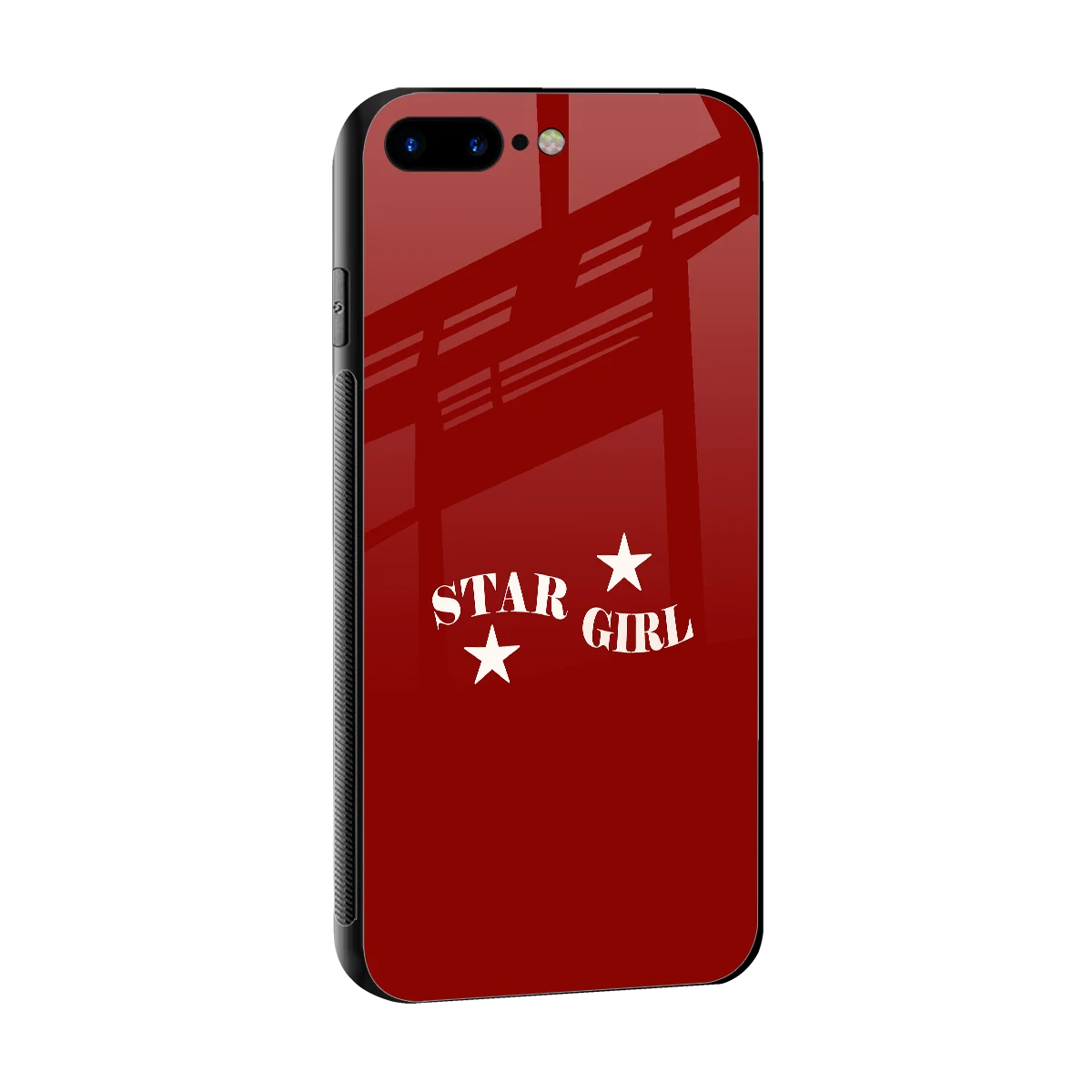 Star Girl sleek iphone 7 plus cover with tempered glass back and TPU edges