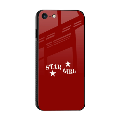 Star Girl sleek iphone 7 cover with tempered glass back and TPU edges