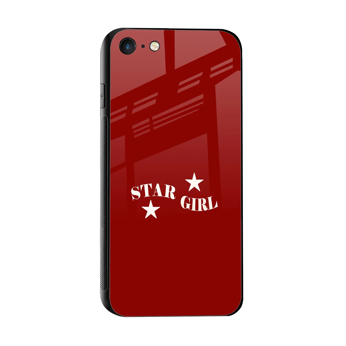 Star Girl sleek iphone 8 cover with tempered glass back and TPU edges