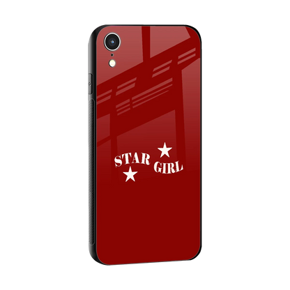 Star Girl sleek iphone xr cover with tempered glass back and TPU edges