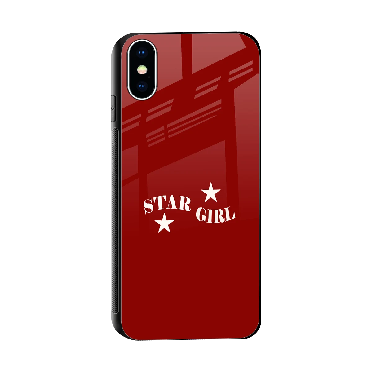 Star Girl sleek iphone xs cover with tempered glass back and TPU edges