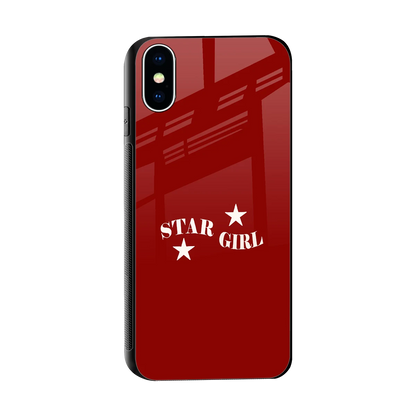 Star Girl sleek iphone xs cover with tempered glass back and TPU edges