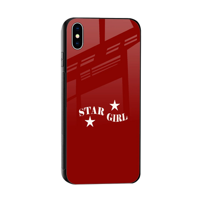 Star Girl sleek iphone xs max cover with tempered glass back and TPU edges