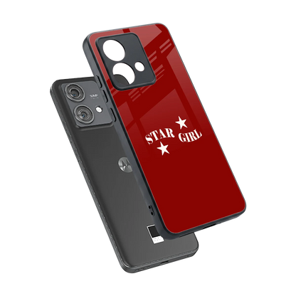 Star Girl sleek motorola edge 40 neo 5g cover with tempered glass back and TPU edges