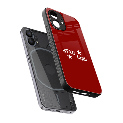 Star Girl sleek nothing phone 1 cover with tempered glass back and TPU edges