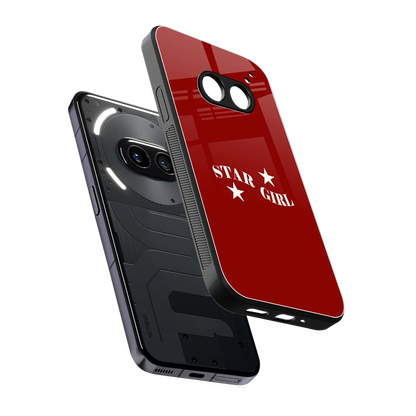 Star Girl sleek nothing phone 2a cover with tempered glass back and TPU edges