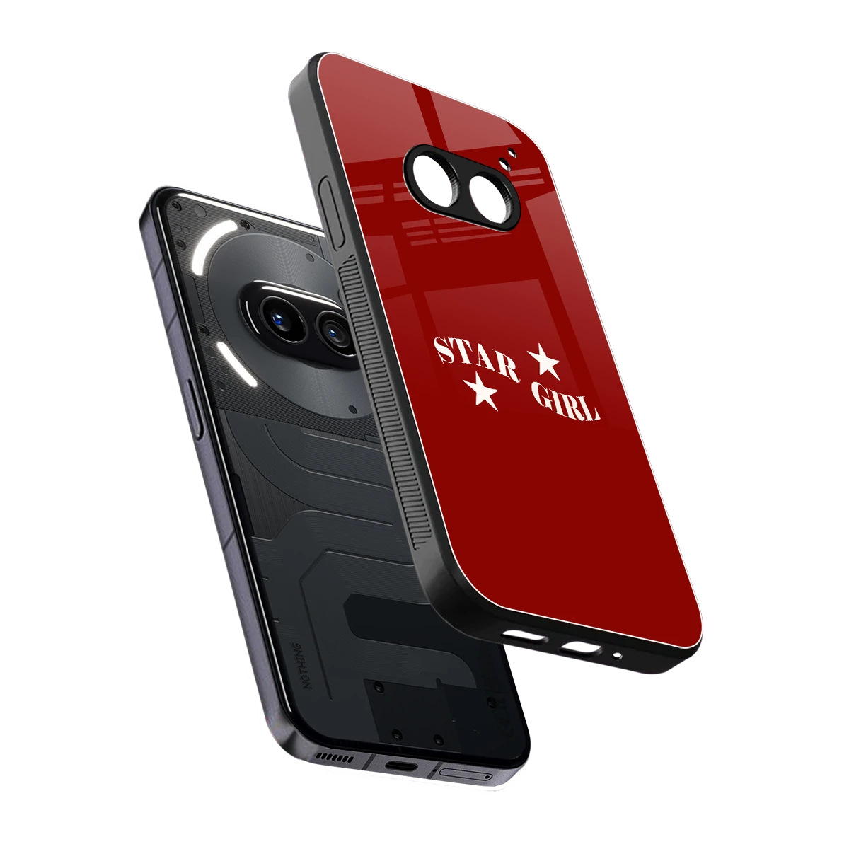 Star Girl sleek nothing phone 2a plus cover with tempered glass back and TPU edges