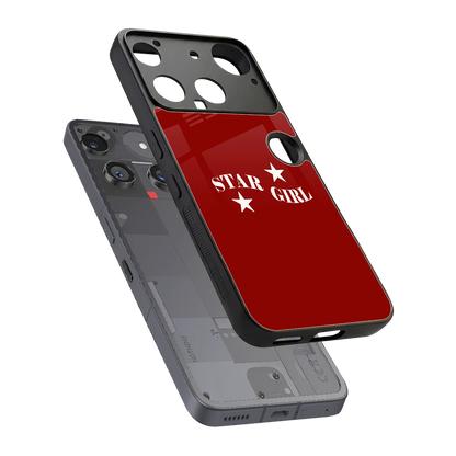 Star Girl sleek nothing phone 3 cover with tempered glass back and TPU edges