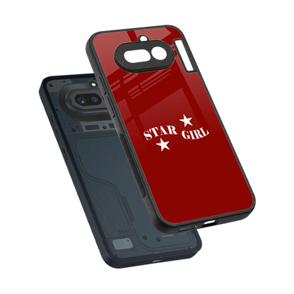 Star Girl sleek nothing phone 4a cover with tempered glass back and TPU edges