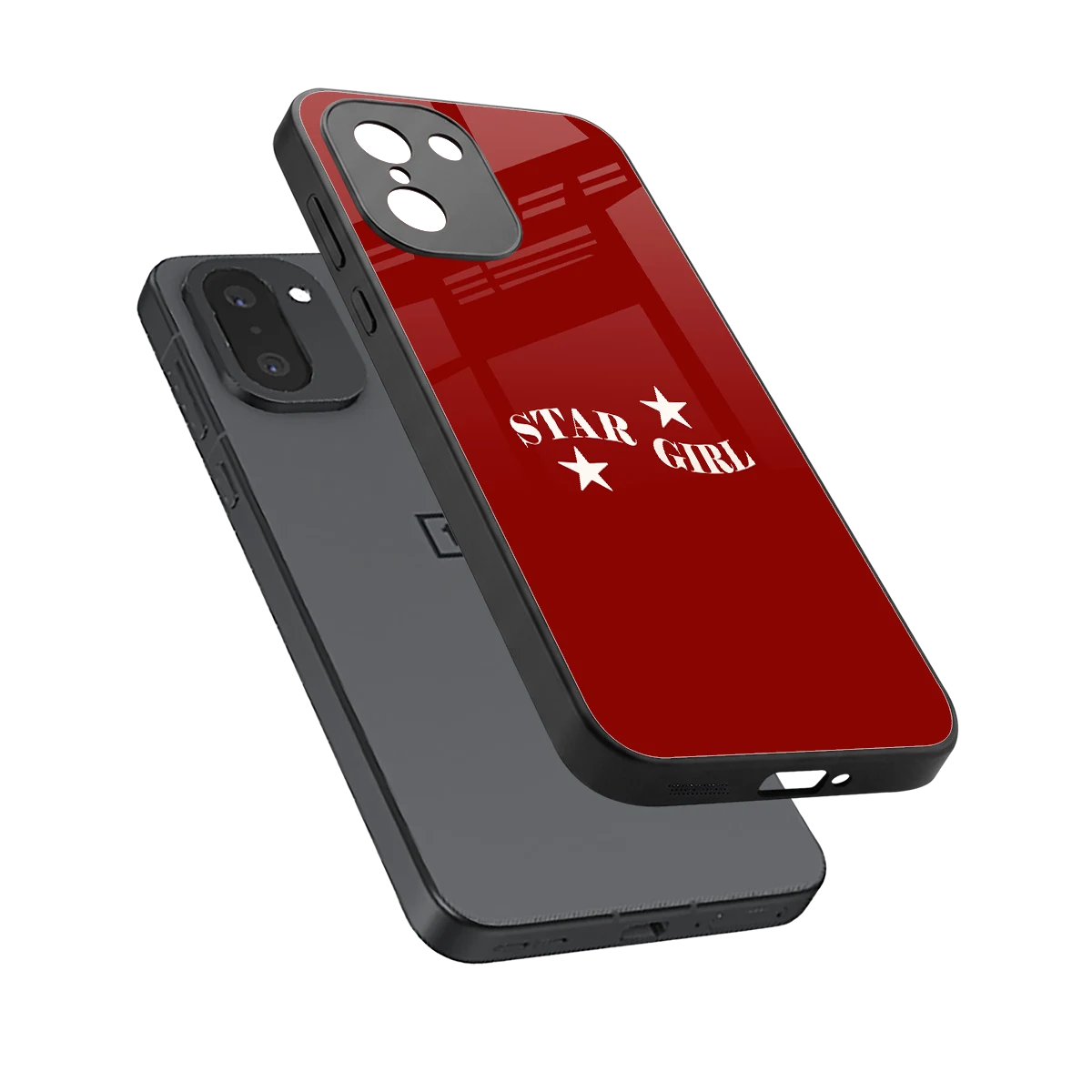Star Girl sleek oneplus 15r cover with tempered glass back and TPU edges