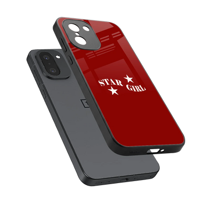 Star Girl sleek oneplus 15r cover with tempered glass back and TPU edges