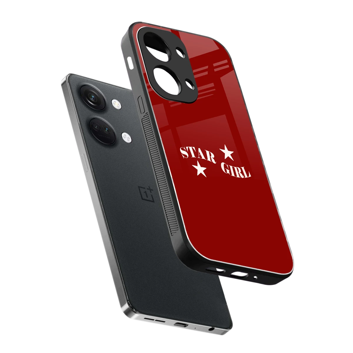 Star Girl sleek oneplus nord 3 cover with tempered glass back and TPU edges