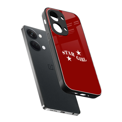 Star Girl sleek oneplus nord 3 cover with tempered glass back and TPU edges