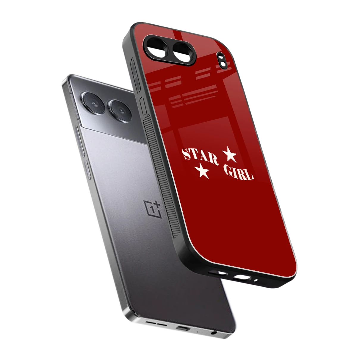 Star Girl sleek oneplus nord 4 cover with tempered glass back and TPU edges