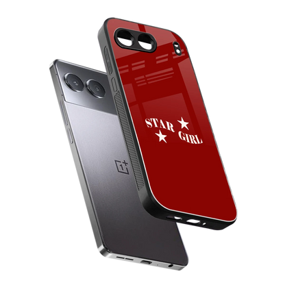 Star Girl sleek oneplus nord 4 cover with tempered glass back and TPU edges