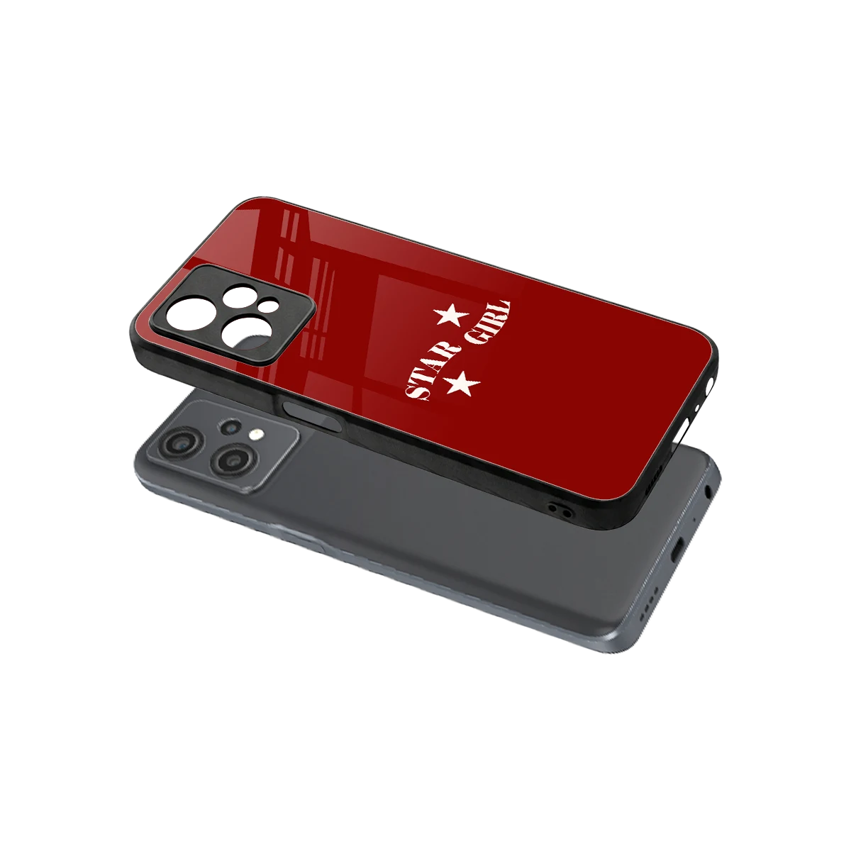 Star Girl sleek oneplus nord ce 2 lite cover with tempered glass back and TPU edges