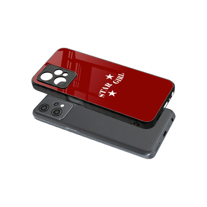 Star Girl sleek oneplus nord ce 2 lite cover with tempered glass back and TPU edges