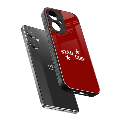 Star Girl sleek oneplus nord ce 3 cover with tempered glass back and TPU edges