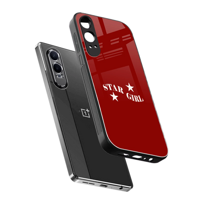 Star Girl sleek oneplus nord ce 4 lite cover with tempered glass back and TPU edges