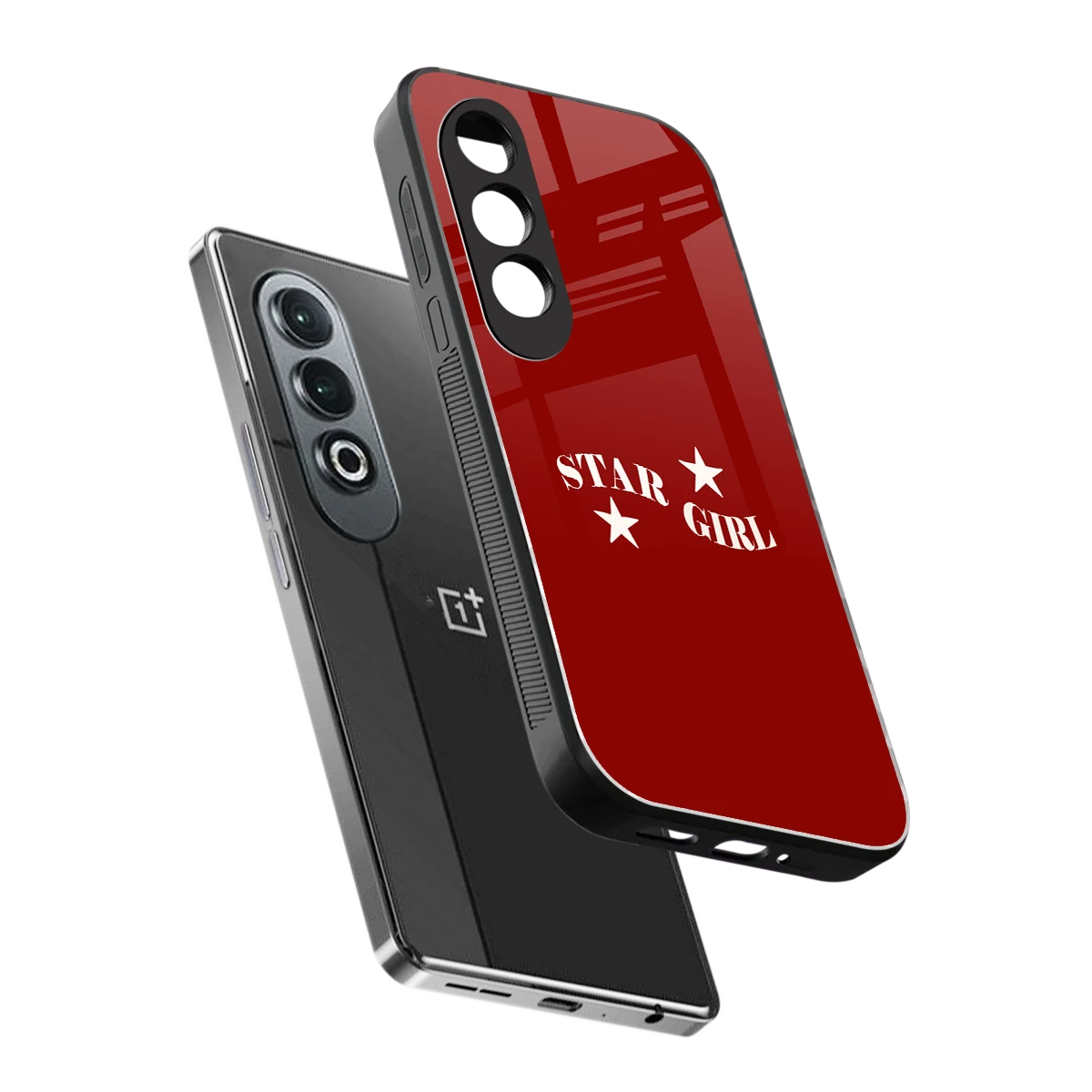 Star Girl sleek oneplus nord ce 4 cover with tempered glass back and TPU edges
