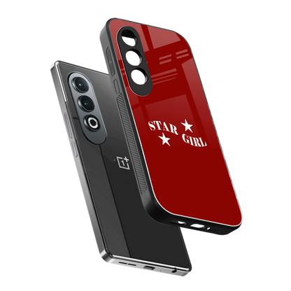 Star Girl sleek oneplus nord ce 4 cover with tempered glass back and TPU edges