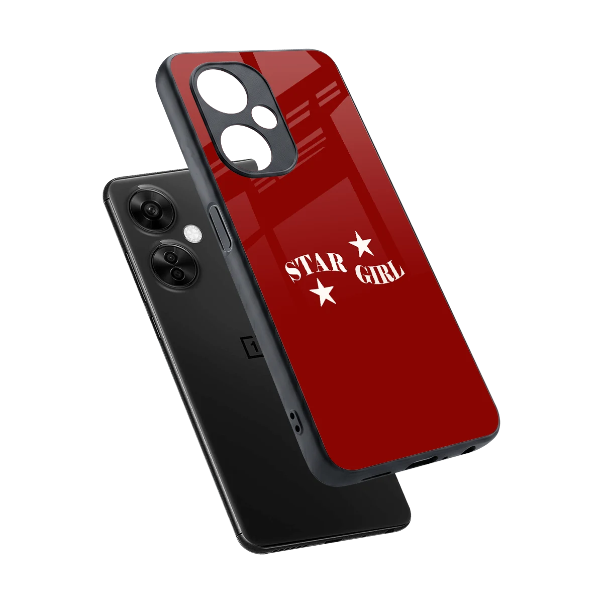 Star Girl sleek oneplus nord ce 3 lite cover with tempered glass back and TPU edges