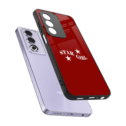 Star Girl sleek oppo a3 pro cover with tempered glass back and TPU edges