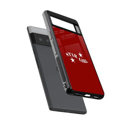 Star Girl sleek google pixel 6 pro cover with tempered glass back and TPU edges