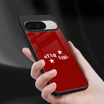 Star Girl sleek google pixel 9 cover with tempered glass back and TPU edges