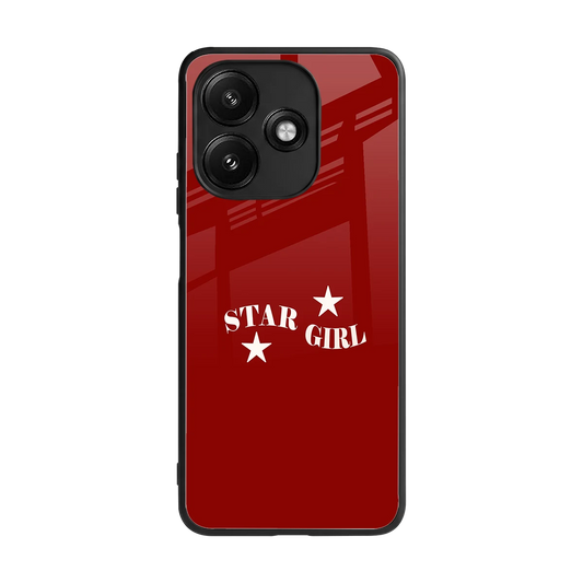 Star Girl back phone cover | glass case for redmi 12 5g