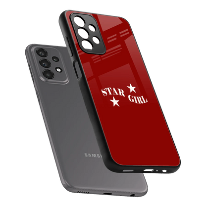 Star Girl sleek samsung galaxy a23 cover with tempered glass back and TPU edges