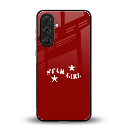 Star Girl back phone cover | glass case for samsung galaxy m35 5g