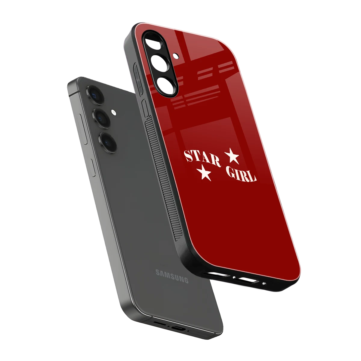 Star Girl sleek samsung galaxy a16 5g cover with tempered glass back and TPU edges