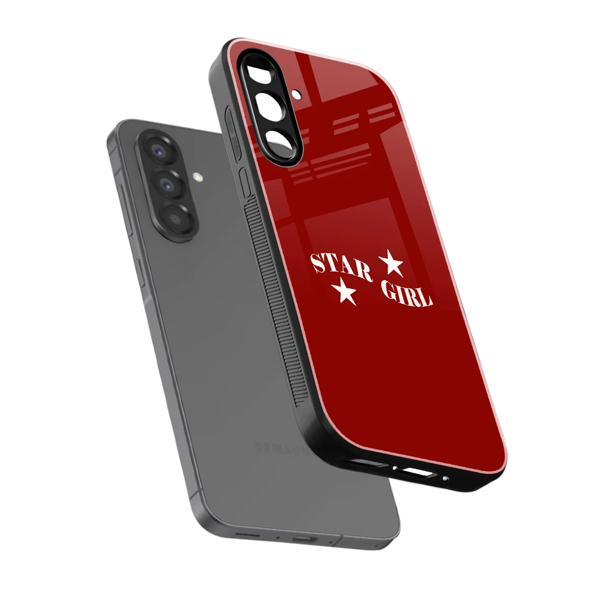 Star Girl sleek samsung galaxy a56 5g cover with tempered glass back and TPU edges