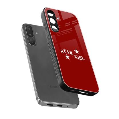 Star Girl sleek samsung galaxy m56 5g cover with tempered glass back and TPU edges