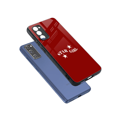 Star Girl sleek samsung galaxy s20 fe cover with tempered glass back and TPU edges