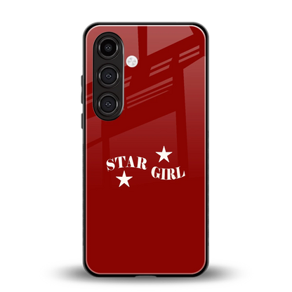 Star Girl back phone cover | glass case for samsung galaxy s24