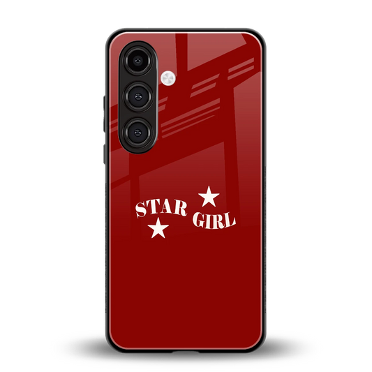Star Girl back phone cover | glass case for samsung galaxy s24