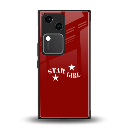 Star Girl back phone cover | glass case for vivo v30