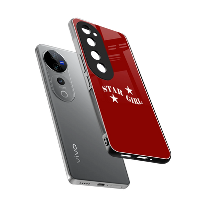 Star Girl sleek vivo v40 pro cover with tempered glass back and TPU edges