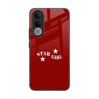 Star Girl back phone cover | glass case for vivo v70 fe