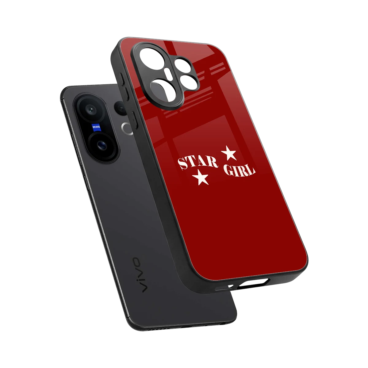 Star Girl sleek vivo x200 fe cover with tempered glass back and TPU edges