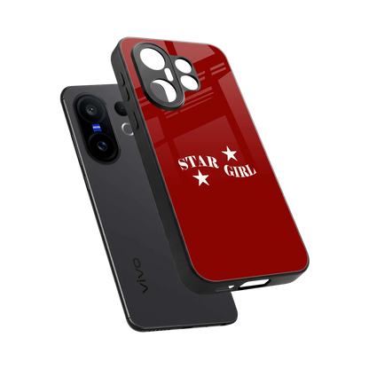 Star Girl sleek vivo x200 fe cover with tempered glass back and TPU edges